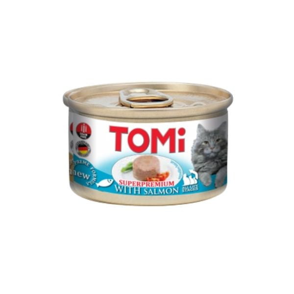 טומי מעדן סלמון 85 גרם לחתולים