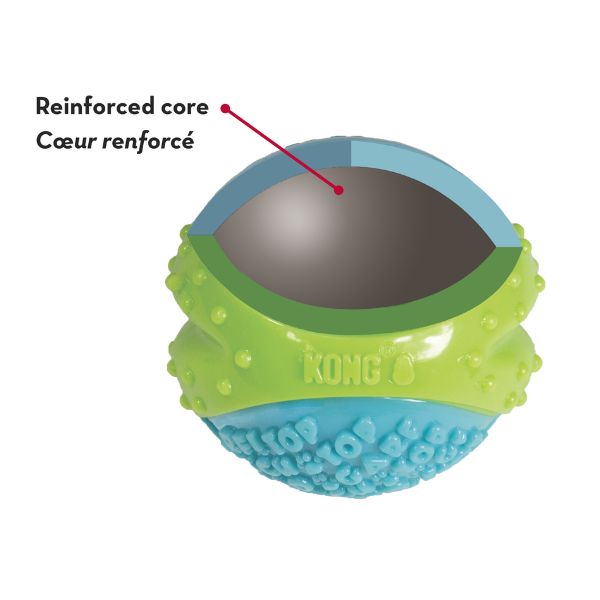 קונג Core כדור קור קשיח מנקה שיניים - גדול