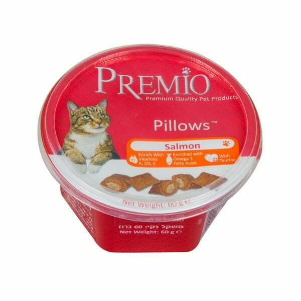 חטיף לחתולים פרמיו כריות סלמון Premio 60 גרם