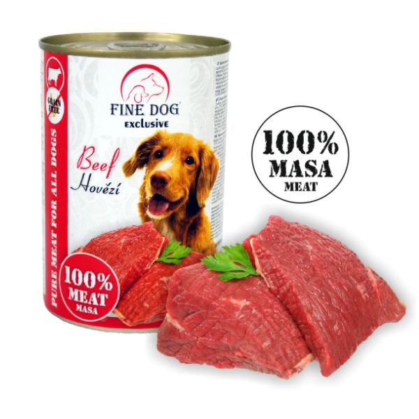 פיין דוג Fine dog אקסלוסיב מעדן פטה לכלבים בקר - 400 גרם