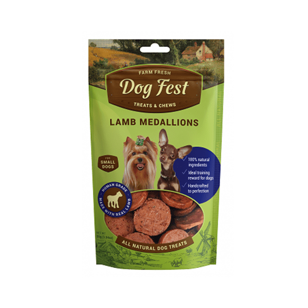 דוג פסט חטיף לכלבים מדליוני כבש - 55 גרם