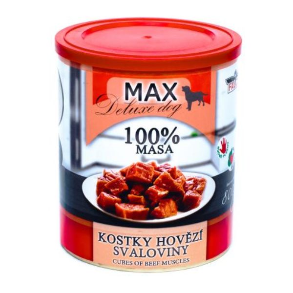 Falco Max מזון רטוב בשימורים קוביות שריר בקר - 800 גרם