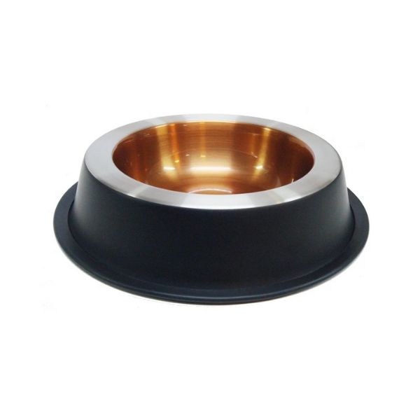 קערת נירוסטה דופן עבה ציפוי נחושת כפול