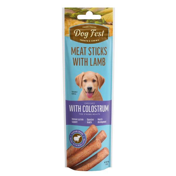 דוג פסט חטיף לכלבים מקלוני קולוסטרום כבש לגורים - 45 גרם