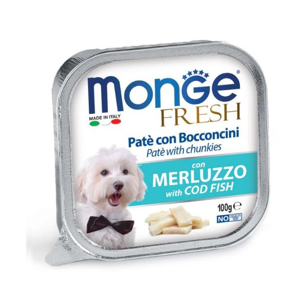 מונג' פרש מעדן פטה לכלבים דג קוד - 100 גרם