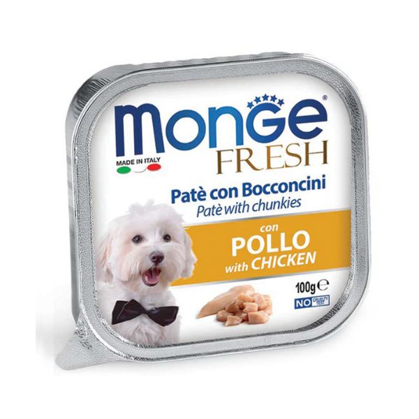 מונג' פרש מעדן פטה לכלבים עוף - 100 גרם