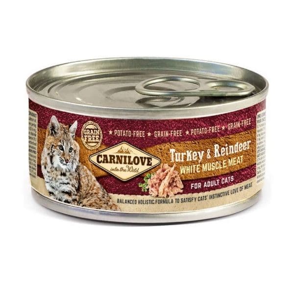 קרנילאב מעדן לחתולים הודו וצבי 100 גרם