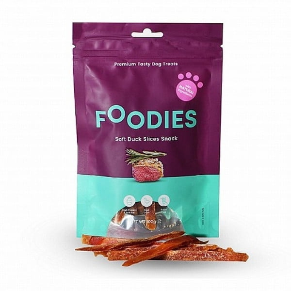 פודיס חטיף לכלבים רצועות ברווז רכות 100 גרם