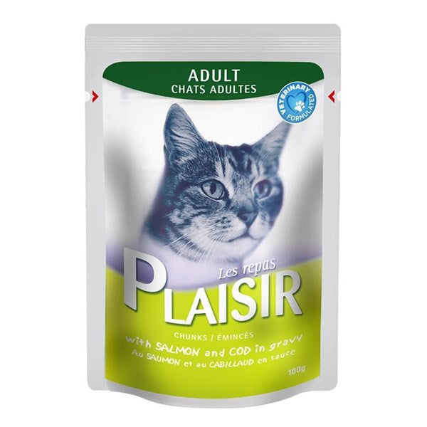 פלסיר פאוץ' לחתולים סלמון ודג קוד 100 גרם
