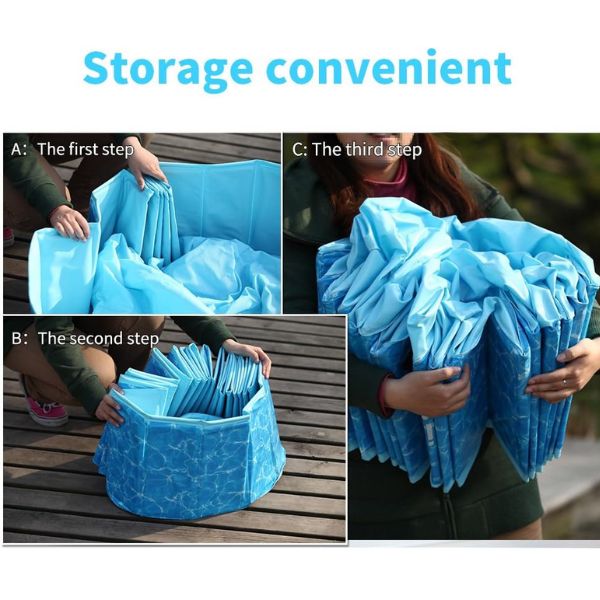 בריכה מעוצבת וקשיחה לכלבים בינונית - 120 ס"מ