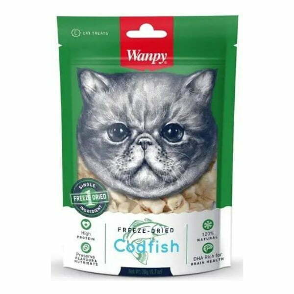 וונפי Wanpy חטיף לחתולים קוביות דג קוד - 30 גרם