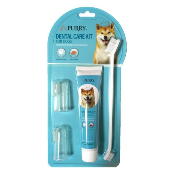 ערכה לצחצוח שיניים לכלבים Purry