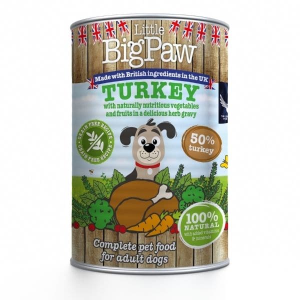 Big Paw מעדן שימורים לכלב - הודו וירקות 390 גרם