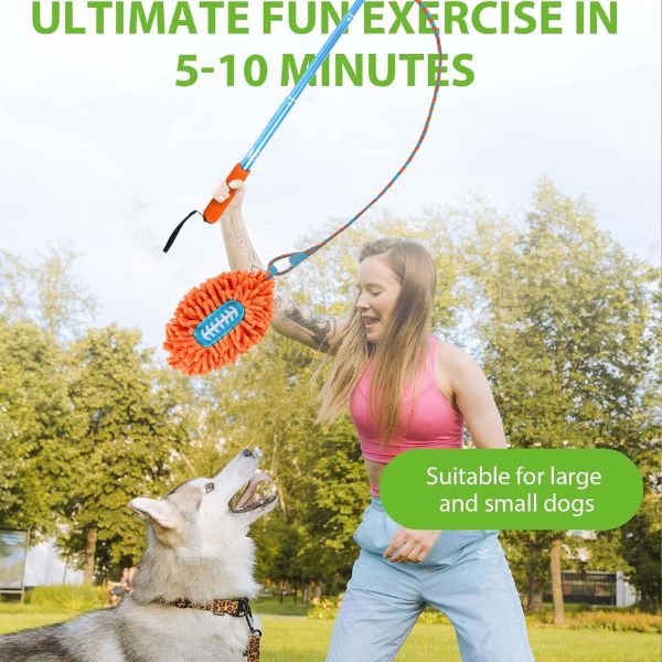 משחק חכה טיזר לכלבים בובת פוטבול עם חבל - 108 ס"מ AFP