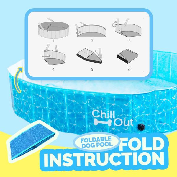 בריכה מעוצבת וקשיחה לכלבים גדולה - 160 ס"מ