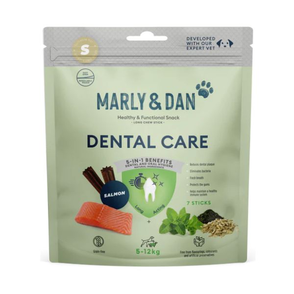 MARLY&amp;DAN חטיף סלמון דנטלי לכלבים קטנים עד בינוניים - 100 גרם