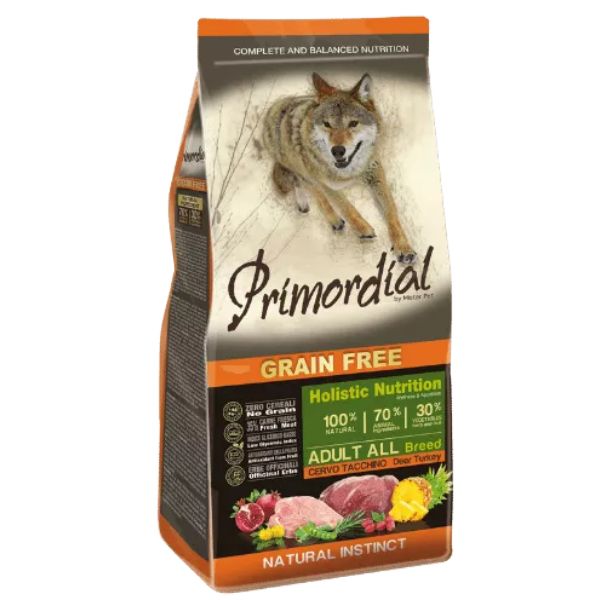 פרימורדיאל ללא דגנים לכלבים בוגרים אייל והודו - 12 ק"ג