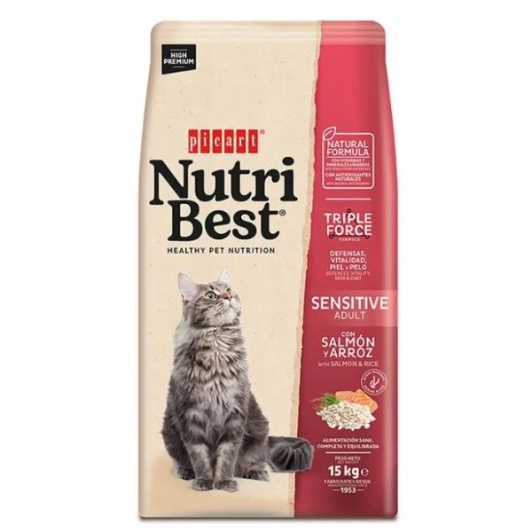נוטרי בסט סנסטיב עם סלמון לחתולים - 15 ק"ג