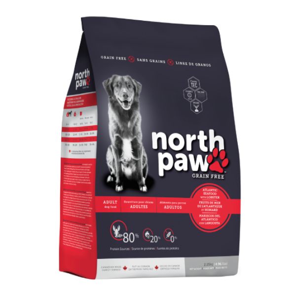 נורט פאוו מזון יבש לכלבים בוגרים North Paw - דגים ולוסבטר