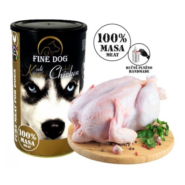 Fine dog מעדן פטה לכלבים עוף - 1200 גרם