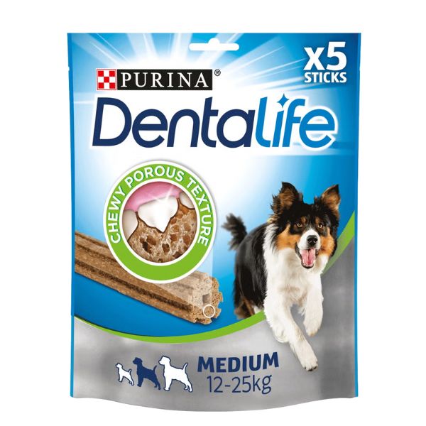 דנטלייף Dentalife חטיף דנטלי לכלבים בינוניים 12-25 ק"ג - 5 יח'
