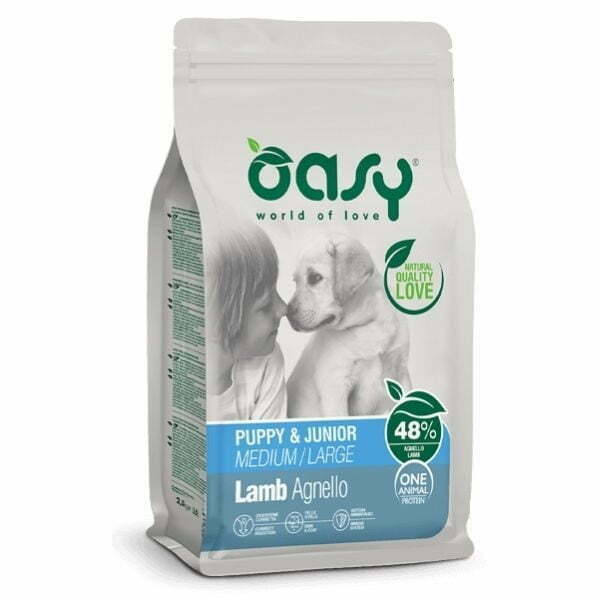 אוזי Oasy מזון כלבים כבש גורים 12 ק"ג